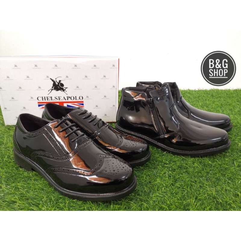 Chelseapolo Kasut Kilat PDRM Polis Double Zip/Shoelaces VS33/VS238