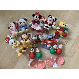 ✨สินค้ามือหนึ่ง✨   ตุ๊กตาพวงกุญเเจ Disney Christmas 🎄🎁 (Disney store japan🇯🇵)