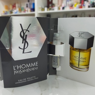 1.2ml น้ำหอม แท้100% YSL Yves saint laurent LHomme edt มอบกลิ่นไม้หอม สดชื่น หรูหรา เผ็ดร้อน แต่สง่างาม