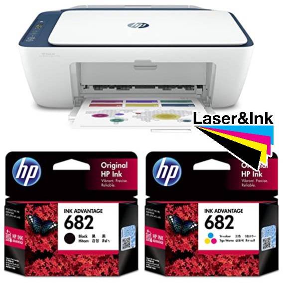 หมึกอิงค์เจ็ท HP 682 ตลับสีดำ และ ตลับสี