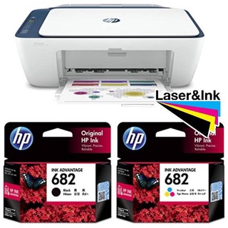 หมึกอิงค์เจ็ท HP 682 ตลับสีดำ และตลับสี