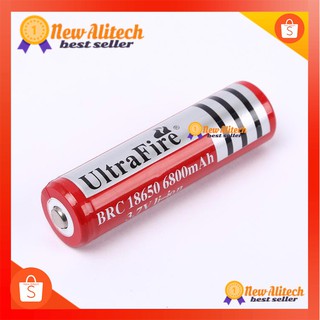 New Alitech ถ่านชาร์จ Li-ion 18650 ยี่ห้อดังคุณภาพสูง 3.7V ความจุ 6,800 mAh เต็ม แพ็ค 1 ก้อน (สีแดง)