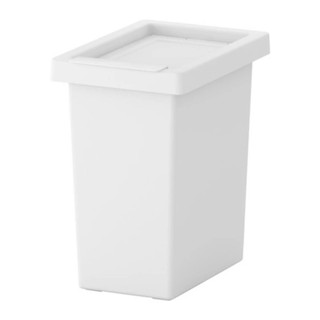 FILUR ถังขยะมีฝาปิด Bin with lid 19*27*30 cm จุ 10 L (ขาว)