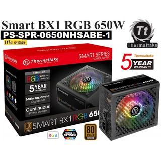 POWER SUPPLY (อุปกรณ์จ่ายไฟ) THERMALTAKE SMART BX1 RGB 650W (80+ BRONZE) (PS-SPR-0650NHSABE-1) - สินค้ารับประกัน 5 ปี