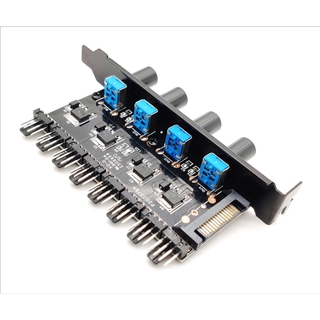 ราคา[โค้ดDETSEP199  ลด50.-] Fan Hub 4pin PCI 8ช่อง ปรับรอบมือ