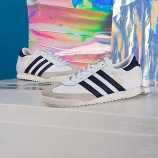 รองเท้าผ้าใบ Adidas Beckenbauer สีขาวสีน้ําเงิน