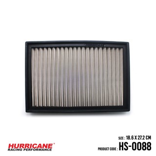 HURRICANE กรองอากาศสแตนเลส , ผ้าแดง  Mazda ( 2 , 3 , 5 , CX5 ) HS-0088