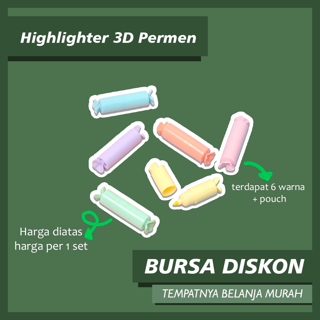 STABILO ปากกาเน้นข้อความ 3D Candy Highlighter Textliner Marker