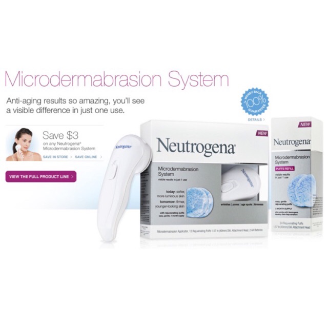 🔥พร้อมส่ง>สินค้าUSA🇺🇸 Neutrogena At-Home Microdermabrasion System พร้อมใช้งานทัน