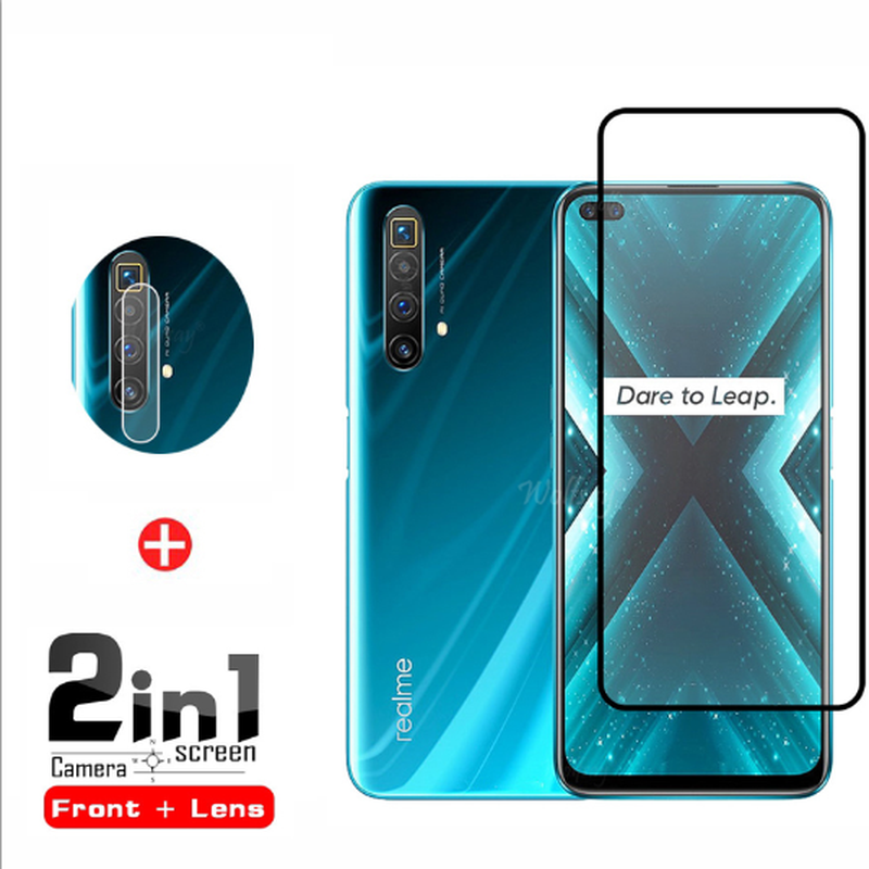 Realme X3 Superzoom ป้องกันหน้าจอเต็มรูปแบบฟิล์มแก้วสําหรับ Realme 6 5 X2 Pro XT 5i 6i 5s C3 C2 C1 C11 กระจกนิรภัยและเลนส์กล้องกระจกป้องกัน