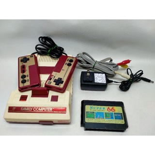 Famicom แท้ Japan สล๊อตเหล็ก พร้อม ตลับเกม 66 เกมไม่ซ้ำ ไฟไทยชุดพร้อมเล่น ระบบ AV 3 สี ให้เสียง Stereo