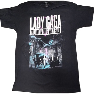 HH เสื้อทัวร์ LADY GAGA the boen this way ball tour 2012. เสื้อยืดคอกลม