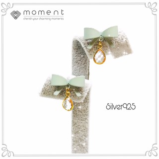 Moment ต่างหู B0001-G ก้านเงินแท้ 92.5% Nickle Free