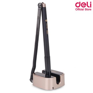 ปากกาเจลตั้งโต๊ะ Deli 6797 Desk Pen Stand ปากกาเจลพร้อมแท่นวางหมึกน้ำเงิน เส้น 0.7 mm.