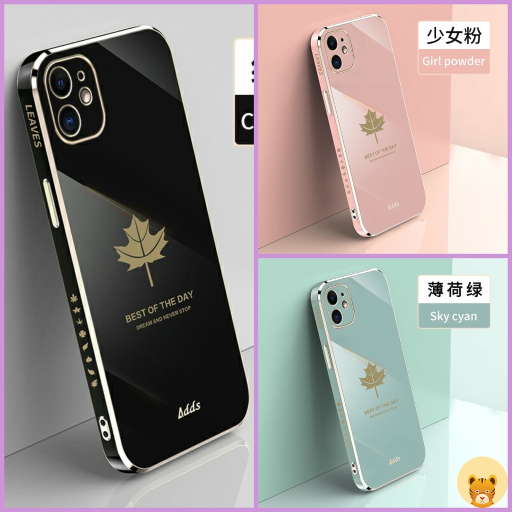 เคส iPhone 11 Pro Max เคส 12 13 Pro Max 7 Plus 8 Plus 6 6S Plus X XS XR XS Max เคส พื้นผิวหรูหรา เรียบลื่น เคสโทรศัพท์ เคลือบไฟฟ้า + ฟรีสายคล้อง