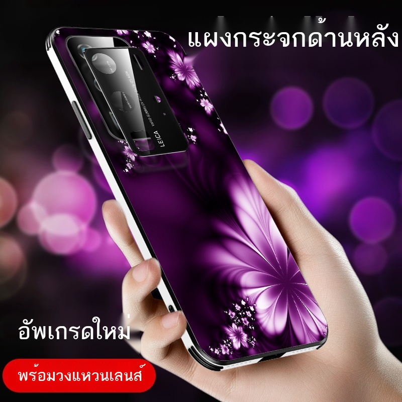 เคสโทรศัพท์ iphoneb﹍♀▩เลนส์รวมทุกอย่างสำหรับ Huawei p40 เปลือกโทรศัพท์มือถือแก้วผู้หญิงป้องกันการตก p40pro เคสป้องกันบาง