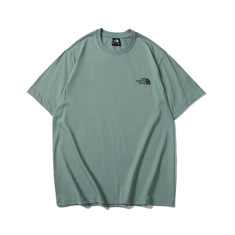 [hot]TNF Cotton T shirt Black Beige White Army green Pink Short Sleeve tshirt Arrival THE Men Women  The North Face O #4