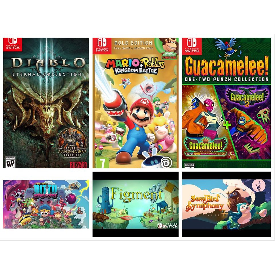 Diablo 3 + Mario Rabbids ,แถมฟรี 5เกม (id nintendo switch)