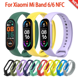 สาย mi band 6 ายนาฬิกาข้อมือ ซิลิโคน สไตล์สปอร์ต สำหรับ Xiaomi 6 Xiaomi Mi Band 6 สายรัดข้อมืออัจฉริยะ สมาร์ทวอช