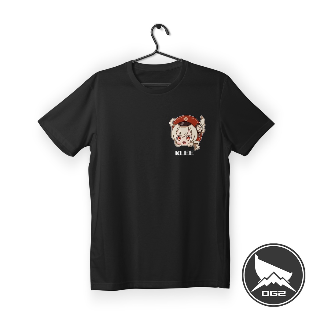 เสื้อยืดเกม Klee pixsel พร้อมโลโก้ genhsin impact G107 เสื้อ pira ผู้หญิง og2 3A G