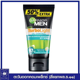 *GARNIER MEN การ์นิเย่ เมน เทอร์โบไลท์ ออย คอนโทรล แอนตี้-แบล็คเฮด ไบรท์เทนนิ่ง ไอซี่ สครับ โฟมสำหรับผู้ชาย 150 มล.4027