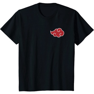 T-shirt  เสื้อยืดแขนสั้นลําลอง พิมพ์ลาย Naruto Shippuden Akatsuki Cloud แฟชั่นสําหรับสตรีS-5XL