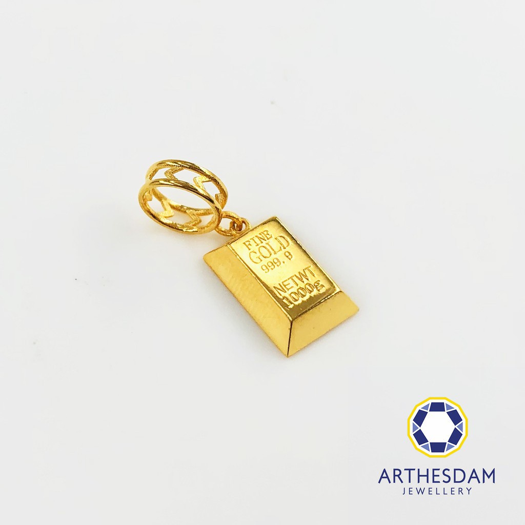 Arthesdam Jewellery 916 Gold Bar Pendant /Charm [จี้]