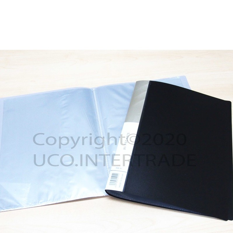 แฟ้มโชว์เอกสารปกแข็ง ทึบ A4 20 ซอง 5 สี แข็งแรง กันรอย ซองในใส่เอกสารได้ 3-5แผ่นต่อซอง ไม่ต้องกลัวยับ