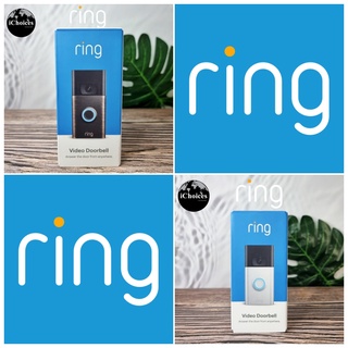 กริ่งประตู พร้อมกล้องวิดีโอ สําหรับติดประตูบ้าน Ring® Video Doorbell มองเห็นที่มืด แจ้งเตือนแบบเรียลไทม์