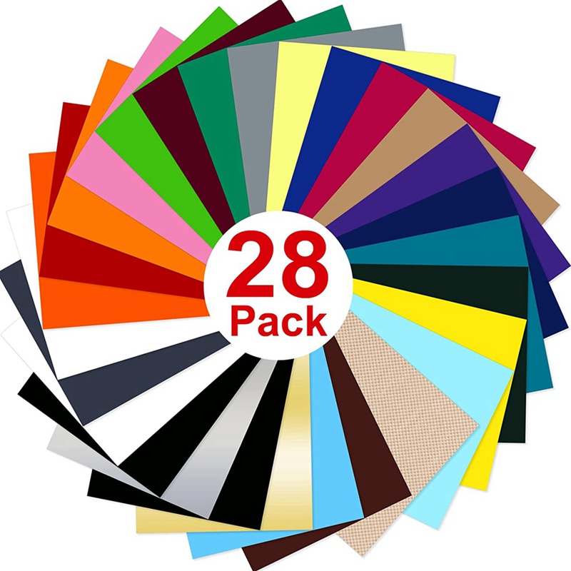 HTV Heat Transfer Vinyl Bundle 12X10 Inch Iron On Vinyl For TShirtFor Cricut Silhouette Cameo