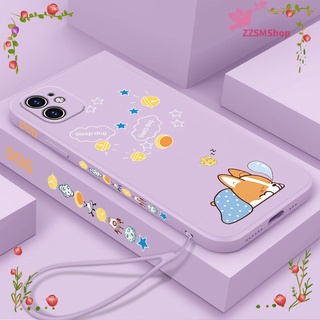 เคส Samsung A31 A32 A51 A52 A71 เคสโทรศัพท์ ซิลิโคน TPU นิ่ม เรียบง่าย ฝันดี กลางคืน ลูกสุนัข ขอบตรง เคสป้องกัน