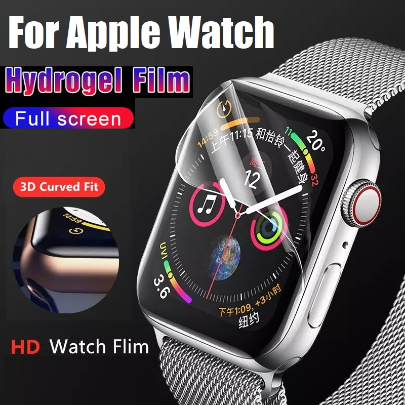 ฟิล์มไฮโดรเจลกันรอยหน้าจอ สําหรับ Apple Watch Series 9 8 7 6 se 5 4 3 2 1 ขนาด 49 มม. 45 มม. 41 มม. 40 มม. 44 มม. 38 มม. 42 มม.