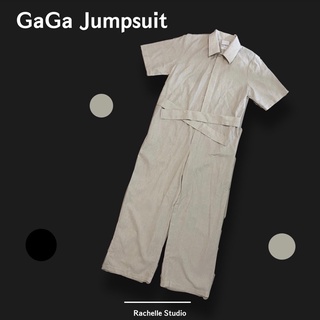 GaGa จั๊มสูท จั๊มสูทลินิน จั๊มสูทขายาว ชุดหมีขายาว