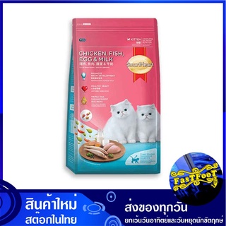 อาหารแมว ลูกแมว รสไก่ปลาไข่นม 1.1 กก สมาร์ทฮาร์ท Smartheart Kitten Food Chicken Fish Egg Milk อาหารสำหรับแมว อาหารสัตว์