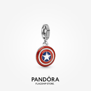 Pandora x Marvel the Avengers จี้โล่กัปตันอเมริกา สําหรับห้อยตกแต่ง