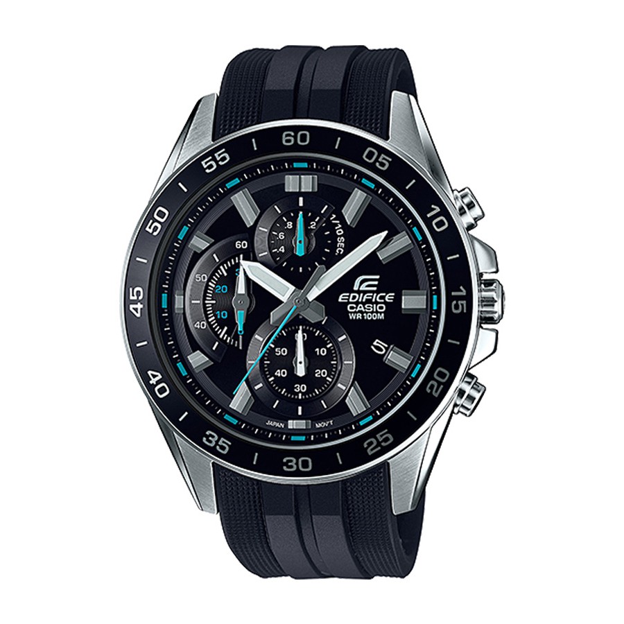 Casio Edifice นาฬิกาข้อมือผู้ชาย สายซิลิโคน รุ่น EFV-550,EFV-550P,EFV-550P-1A,EFV-550P-1AV  - สีดำ