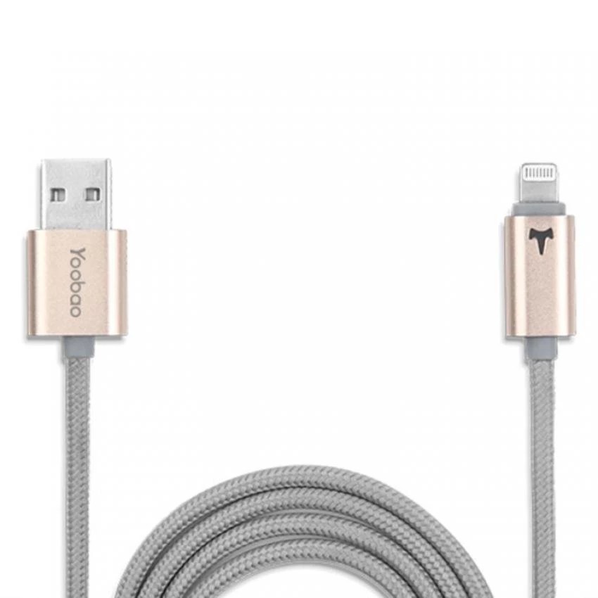 Yoobao YB-408 สายชาร์จ iPhone Cable Data&Sync 100 Cm (เทา)