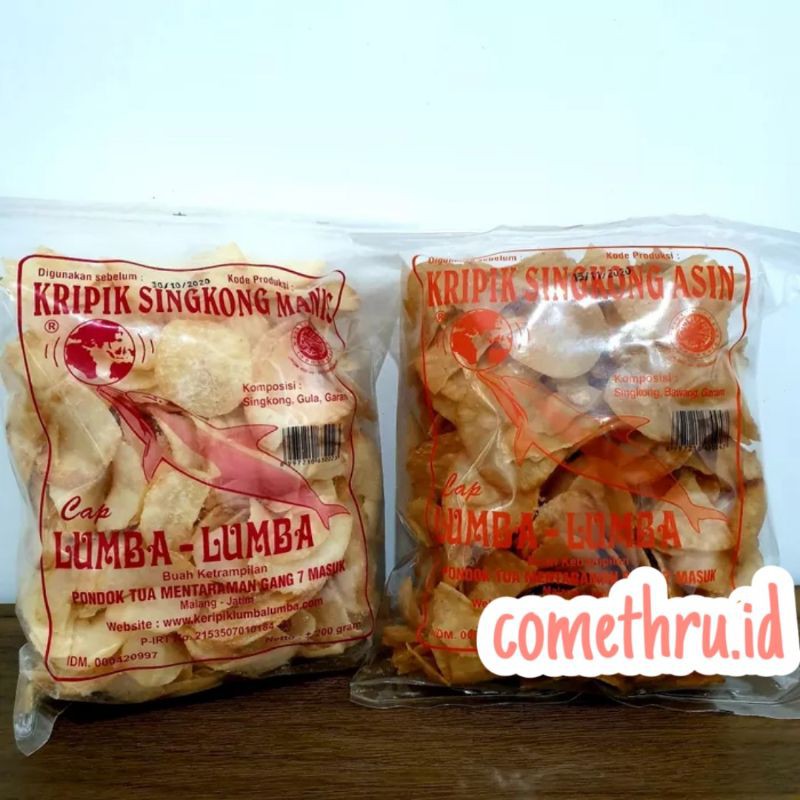 Sweet/Asin Dolphin Cassava Chips 200g, Malang Specialty - สวีท
