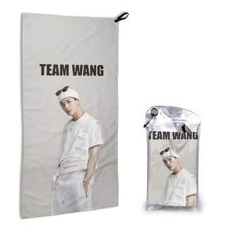 Jackson Wang ผ้าขนหนูไฟเบอร์ แบบแห้งเร็ว พิมพ์ลาย ขนาด 40*80 ซม. แฟชั่นสําหรับผู้ชาย และผู้หญิง