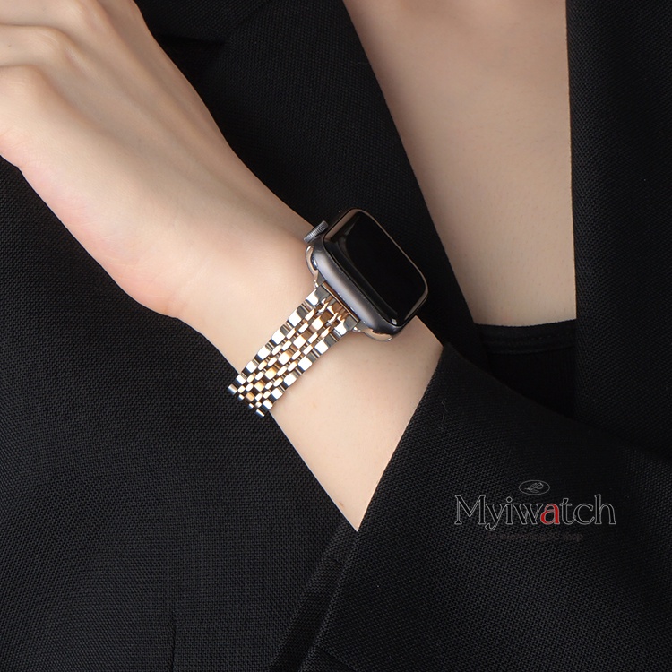 สายสแตนเลสสําหรับ ฉันดู ชุด พิเศษ iwatch Series Ultra 11 10 9 8 7 6 5 4 SE 49 มม.46 มม.42 มม.41 มม.45 มม.40 มม.44 มม.โลหะ ลิงค์ สร้อยข้อมือสําหรับ ฉันดู ชุด 2 3 38 มม.สายรัดข้อมือเอวส