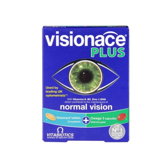 Visionace plus วิตามินบำรุงสายตา ลดอาการพร่ามัว ส่งตรงจากอังกฤษ