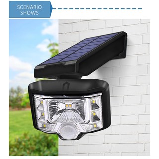 พลังงานแสงอาทิตย์ โคมไฟกลางแจ้ง Motion Sensor Wall Light IP65 กันน้ำ Street Light Solar Light