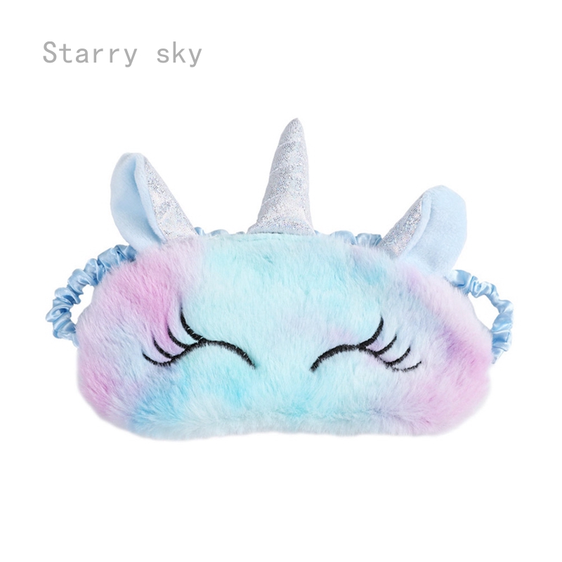 Cute Sleep Unicorn Mask Eye Shade Cover สําหรับเด็ก Blindfold Vogue Wxm