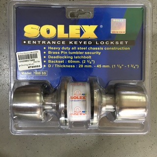 ลูกบิดประตู SOLEX ขนาด28mm-45mm #7800SS