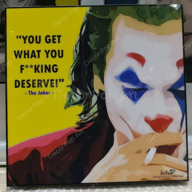 Decor Pop Art The Joker Joaquin Phoenix รูปภาพ แขวนผนัง ตกแต่งบ้าน ภาพวาด  ของตกแต่งบ้าน แต่งคอนโดแต่งห้องนอน ร้านกาแฟ Dc | Shopee Thailand