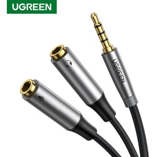 Ugreen Audio Splitter Y Cable for Jack 3.5mm trs to trrs Mic headphone AUX Headset microphone สายแยก หูฟัง ไมค์