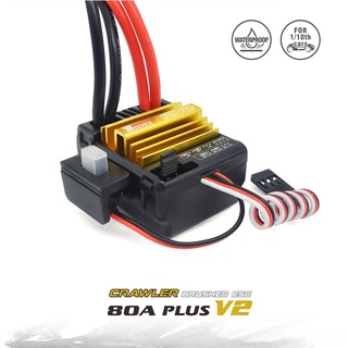 Surpass HOBBY มอเตอร์แปรงถ่าน 80A ESC สําหรับรถไต่หินบังคับ 5 ช่อง 550 Traxxas TRX-4 Axial SCX10 D110 D90 1/10