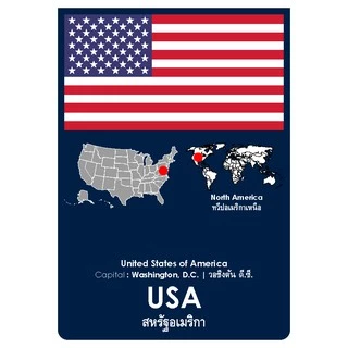 แฟลชการ์ด บัตรคำ การ์ดคำศัพท์ Flash Cards [ธงชาติ/ประเทศ ชุด1 Flags & Countries Part 1] 108 ใบ ของเล่นเสริมพัฒนาการ