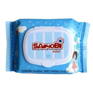 L***Sanobi ทิชชู่เปียกฝาล็อค ผ้าเปียก ผ้าเช็ดทำความสะอาดแบบเปียก สูตรอ่อนโยน ซาโนบิ 40แผ่น DBY230