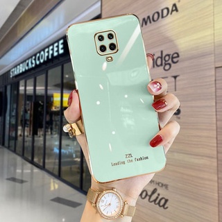 【ใหม่】เคส Redmi Note 9s Redmi Note 9s Redmi Note 9 PRO Redmi Note 8 PRO Redmi Note 7 Redmi Note 10 PRO Redmi Note 10S  ขอบตรง 90° เคสโทรศัพท์แบบชุบไฟฟ้า